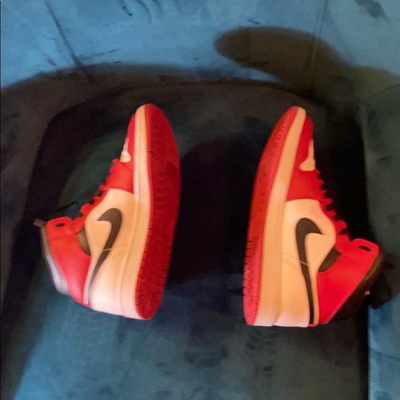 Nike Air Jordan 1s red,white and black